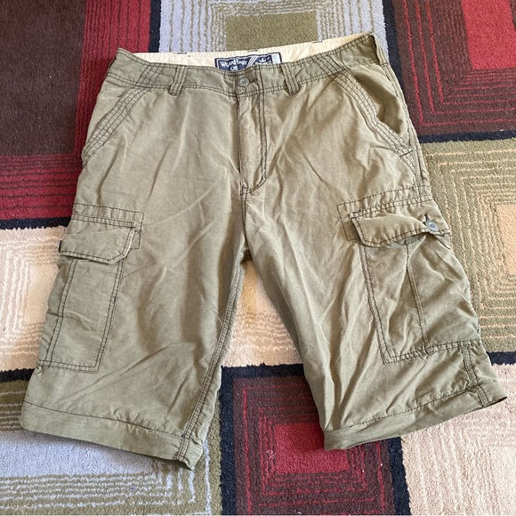 WearFirst Men's Olive Stone Convertible Zip Off Cargo Pants Shorts Size 34x30 - Picture 6 of 12